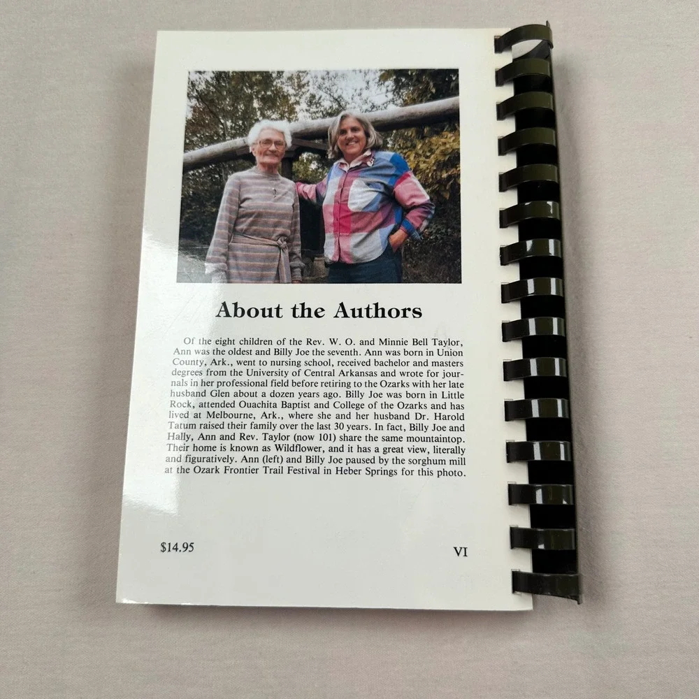 The Ozarks Collection Cookbook Billy Joe Tatum Ann Taylor Packer 1993 Spiral
